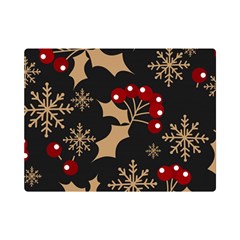 Christmas-pattern-with-snowflakes-berries Premium Plush Fleece Blanket (mini) by Grandong