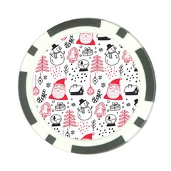 Christmas-themed-seamless-pattern Poker Chip Card Guard