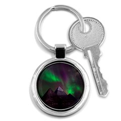 Aurora Northern Lights Celestial Magical Astronomy Key Chain (round) by Grandong