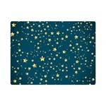 Star Golden Pattern Christmas Design White Gold Premium Plush Fleece Blanket (Mini) 35 x27  Blanket Front