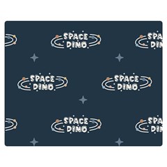 Space Dino Art Pattern Design Wallpaper Background Two Sides Premium Plush Fleece Blanket (medium) by Vaneshop