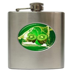 Kiwi Fruit Vitamins Healthy Cut Hip Flask (6 Oz) by Amaryn4rt