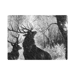 Stag-deer-forest-winter-christmas Premium Plush Fleece Blanket (mini) by Amaryn4rt