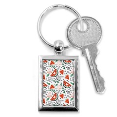 Seamless-vector-pattern-with-watermelons-mint Key Chain (rectangle) by Amaryn4rt