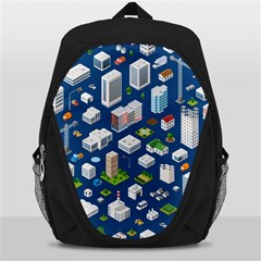 Isometric-seamless-pattern-megapolis Backpack Bag by Amaryn4rt