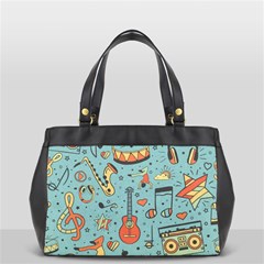 Seamless-pattern-musical-instruments-notes-headphones-player Oversize Office Handbag by Amaryn4rt