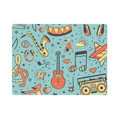 Seamless-pattern-musical-instruments-notes-headphones-player Premium Plush Fleece Blanket (mini) by Amaryn4rt