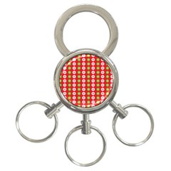 Festive Pattern Christmas Holiday 3-ring Key Chain by Pakjumat