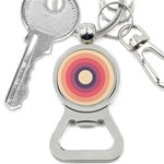 Circles Pattern Bullseye Cream Bottle Opener Key Chain Front