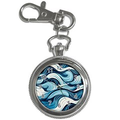 Pattern Ocean Waves Arctic Ocean Blue Nature Sea Key Chain Watches by Pakjumat