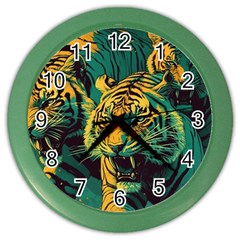 Abstract Landscape Nature Floral Animals Portrait Color Wall Clock by Pakjumat