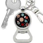 Space Galaxy Pattern Bottle Opener Key Chain Front