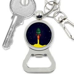 Rocket Halftone Astrology Astronaut Bottle Opener Key Chain by Pakjumat