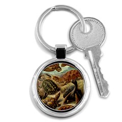 Turtles Leatherback Sea Turtle Key Chain (round) by Pakjumat