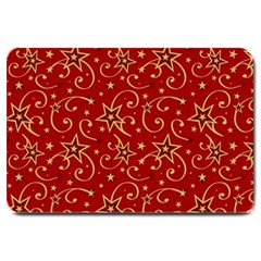 Christmas Texture Pattern Red Craciun Large Doormat by Sarkoni