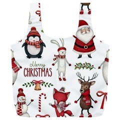 Christmas Characters Pattern Full Print Recycle Bag (xxl) by Sarkoni