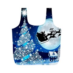 Merry Christmas Full Print Recycle Bag (m) by Sarkoni