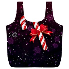 Christmas Lollipop Bowknot Celebrations Full Print Recycle Bag (xxl) by Sarkoni