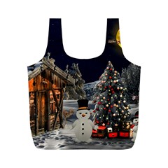 Christmas Landscape Full Print Recycle Bag (m) by Sarkoni