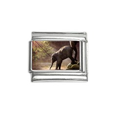 Baby Elephant Watering Hole Italian Charm (9mm) by Sarkoni