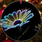 Flower Pattern Design Abstract Background UV Print Acrylic Ornament Round Front