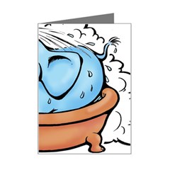 Elephant Bad Shower Mini Greeting Card by Amaryn4rt