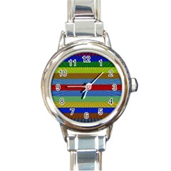 Pattern Background Round Italian Charm Watch