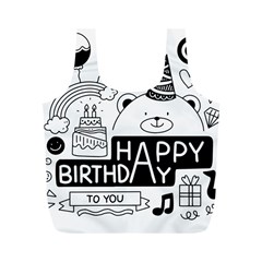 Happy Birthday Celebration Party Full Print Recycle Bag (m) by Sarkoni