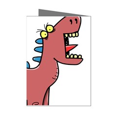 Dinosaur Dragon Drawing Cute Mini Greeting Cards (pkg Of 8) by Ndabl3x