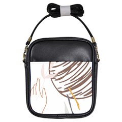 Abstract Hand Vine Lines Drawing Girls Sling Bag by Ndabl3x