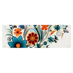 Flowers Scrapbook Decorate Banner And Sign 6  X 2  by Grandong