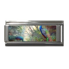 Peafowl Peacock Bird Birds Painting Art Wildlife Superlink Italian Charm (9mm) by Sarkoni