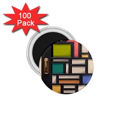 Door Stained Glass Stained Glass 1 75  Magnets (100 Pack)  by Sarkoni