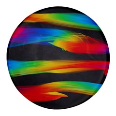 Colorful Background Round Glass Fridge Magnet (4 Pack) by Sarkoni