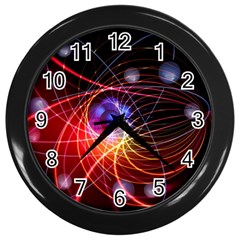 Physics Quantum Physics Particles Wall Clock (black) by Sarkoni