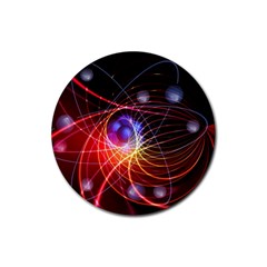 Physics Quantum Physics Particles Rubber Coaster (round) by Sarkoni