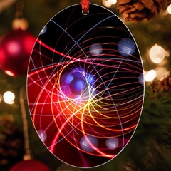 Physics Quantum Physics Particles Uv Print Acrylic Ornament Oval by Sarkoni