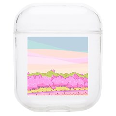 Pink And White Forest Illustration Adventure Time Cartoon Soft Tpu Airpods 1/2 Case by Sarkoni