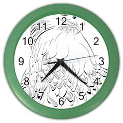 Eagle Birds Of Prey Raptor Color Wall Clock by Modalart