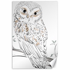 Owl Bird Wildlife Bird Of Prey Canvas 24  X 36  by Modalart