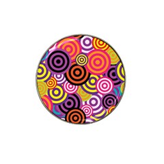 Abstract Circles Background Retro Hat Clip Ball Marker by Ravend