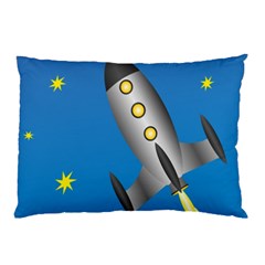 Rocket Spaceship Space Travel Nasa Pillow Case (two Sides) by Ravend