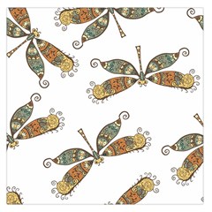 Pattern Dragonfly Background Square Satin Scarf (36  X 36 ) by Ravend