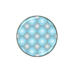 White Light Blue Gray Tile Hat Clip Ball Marker by Ravend