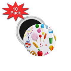 Summer Fair Food Goldfish 1 75  Magnets (10 Pack)  by Ravend