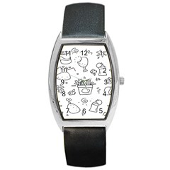 Set Chalk Out Scribble Collection Barrel Style Metal Watch by Ravend