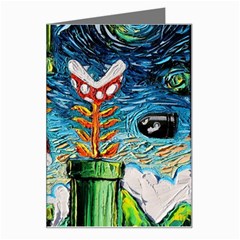 Cartoon Game Games Starry Night Doctor Who Van Gogh Parody Greeting Card by Modalart