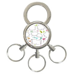 Set Chalk Out Chitchat Scribble 3-ring Key Chain by Pakjumat