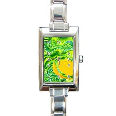 Zitro Abstract Sour Texture Food Rectangle Italian Charm Watch by Amaryn4rt