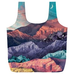 Adventure Psychedelic Mountain Full Print Recycle Bag (xxl) by Modalart